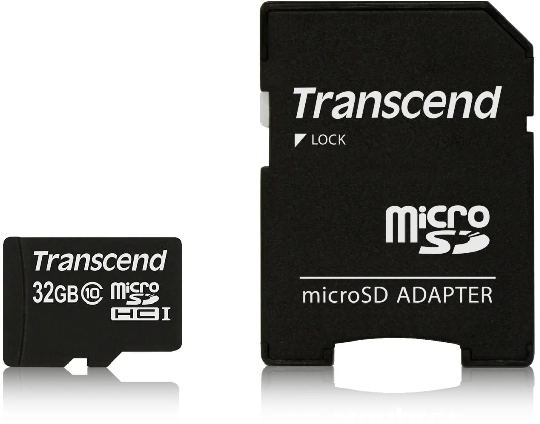 Transcend microSDHC 32GB Class10 (Premium 200x) + adaptér TS32GUSDHC10