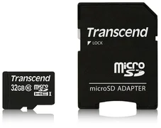 Transcend microSDHC 32GB Class10 (Premium 200x) + adaptér TS32GUSDHC10