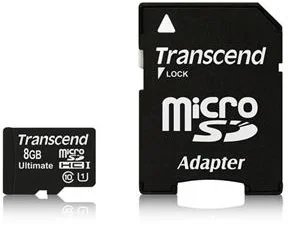 Transcend microSDHC UHS-I 600x Ultimate, 8GB