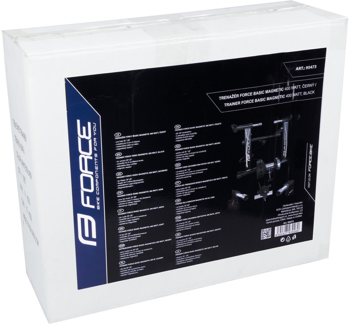 Trenažér FORCE BASIC MAGNETIC 400watt Fe, čierny