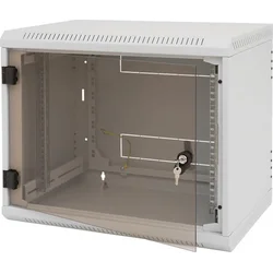 TRITON 19" rozvaděč RBA-AS4 9U/400 mm (sklo) šedý - bez dvířek