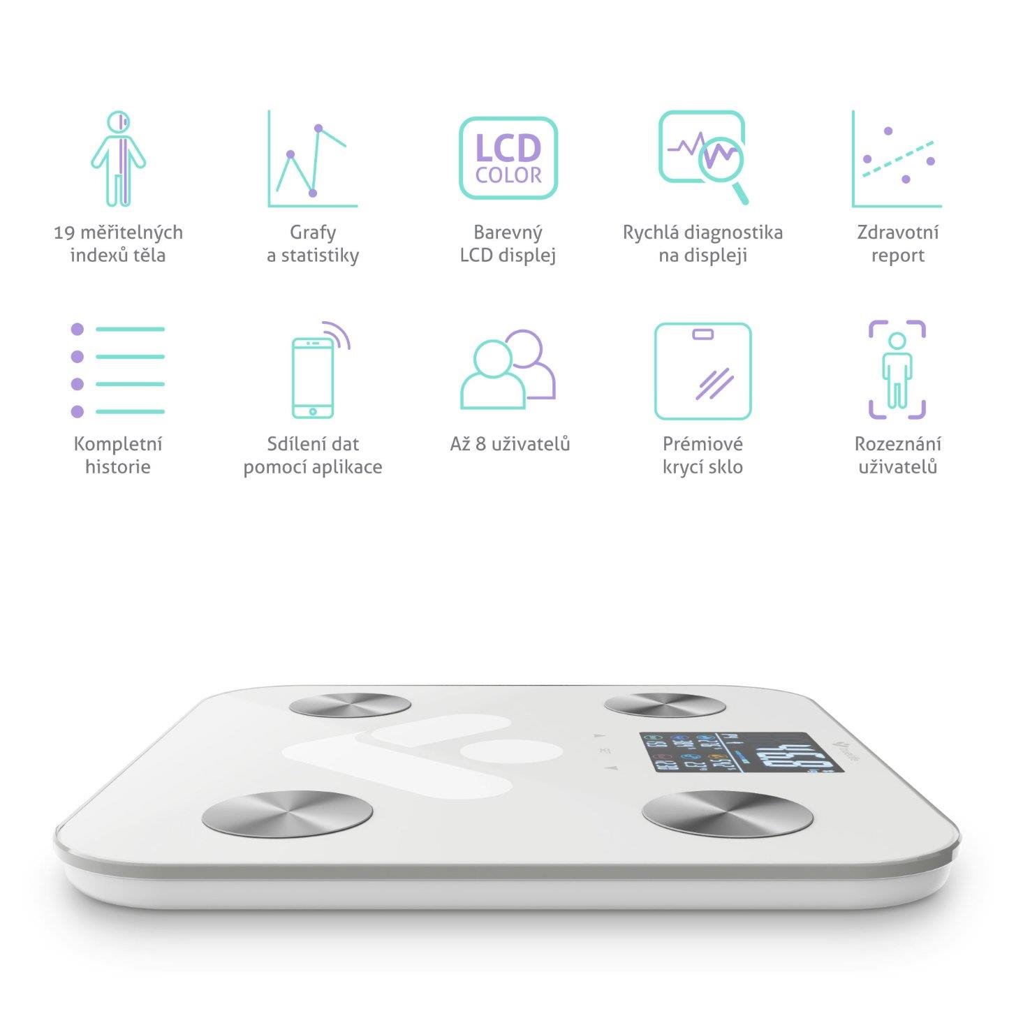 TrueLife FitScale W7 BT bílá