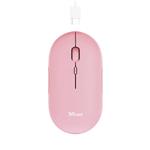 Trust Puck Rechargeable Bluetooth Wireless Mouse, ružová 24125