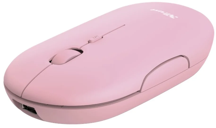 Trust Puck Rechargeable Bluetooth Wireless Mouse, ružová 24125