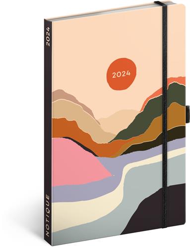 Týdenní diář Den a noc 2024, 13 × 21 cm