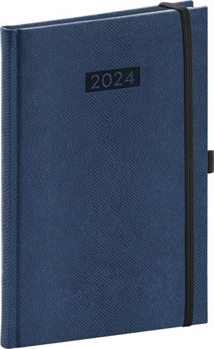 Týždenný diár Diario 2024, tmavomodrý, 15 × 21 cm