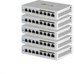 UBIQUITI UniFi Switch, 8-portový, 4x PoE Out, 60W, 5pack