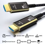 Ultra High Speed HDMI 2.1 optický fiber kábel 8K@60Hz, pozlátený 50 m
