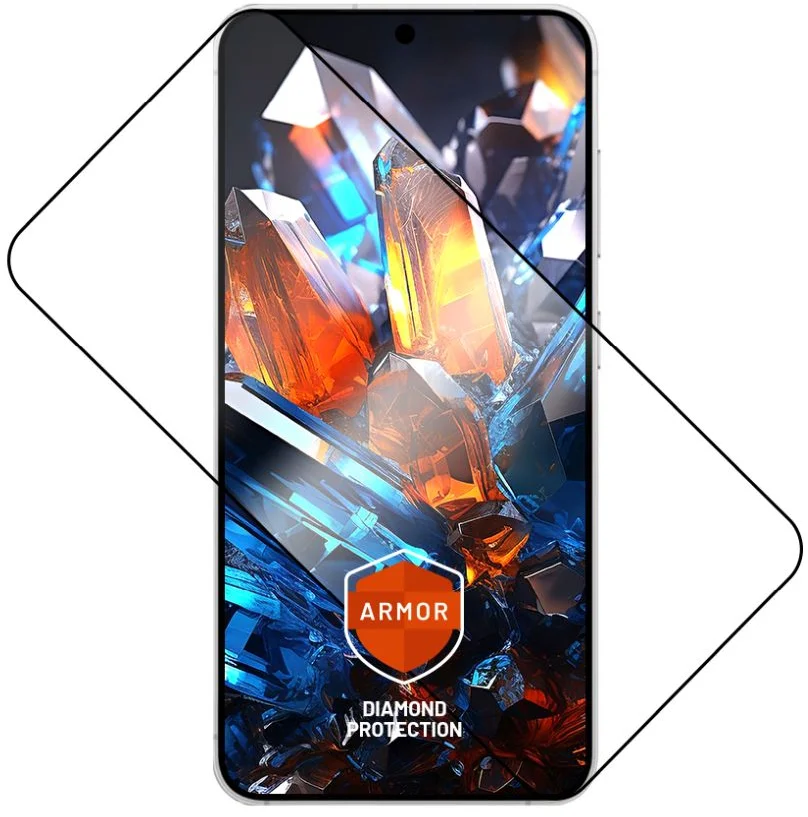 Ultra odolné tvrdené sklo FIXED Armor s aplikátorom proti prachu a vrstvou AR pre Samsung Galaxy S24+/S25+, čierne