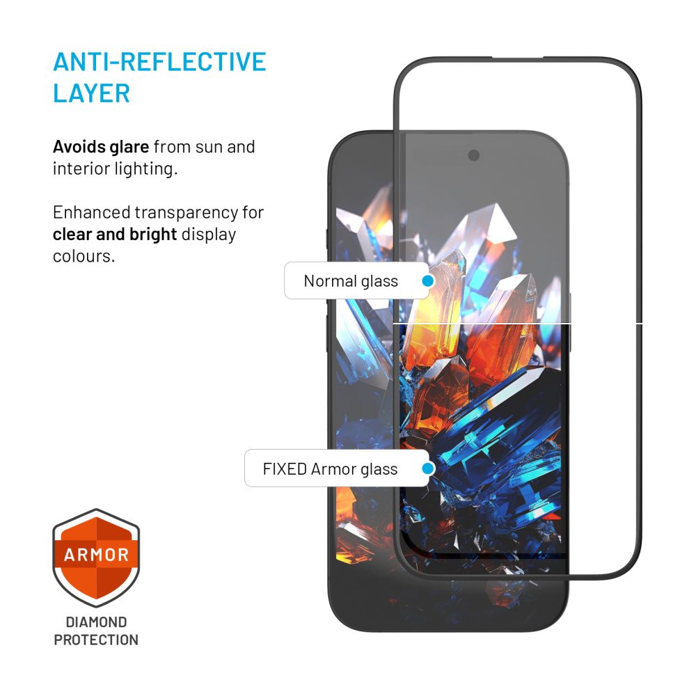 Ultra odolné tvrdené sklo FIXED Armor s aplikátorom proti prachu a vrstvou AR pre Samsung Galaxy S25 Ultra, čierne