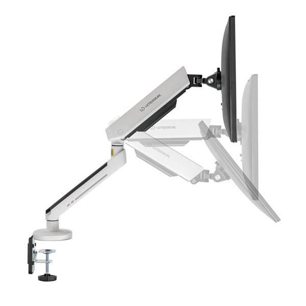 Ultradesk Offshoot Single polohovatelný držák pro monitor, bílý