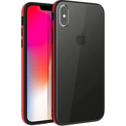 Uniq Hybrid iPhone XS/X Valencia Clear - Crimson Red