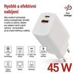 Univerzálny USB adaptér GaN na PD 45 W max.