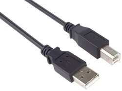 USB-A - USB B 3m (černý)