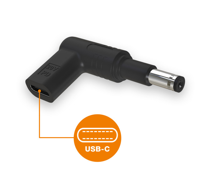USB-C napájecí redukce 4,8 x 1,7 mm (prodloužená) pro notebooky Asus/Compaq/HP