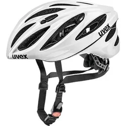 UVEX Boss Race white (52-56cm) 00046487 Extrémně lehké helma Uvex boss race byla přímo navržená pro silniční cyklisty a jezdce na horských kolech. - Helmy