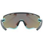 UVEX BRÝLE SPORTSTYLE 236 SET AQUA BLACK MAT / MIRROR BLUE (CAT. 3) + CLEAR (CAT. 0)