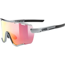 UVEX BRÝLE SPORTSTYLE 236 SET SILICUM / MIRROR RED (CAT. 2) + CLEAR (CAT. 0)