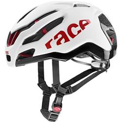 UVEX Race 9 white-red (53-57cm) 00079588 Bezpečná, lehká a dobře odvětraná, 285g! - Helmy
