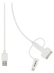 Valueline Synchronizační a nabíjecí kabel, zástrčka USB 2.0 A – zástrčka Micro B s přiloženým adaptérem Lightning a 30pinovým doko