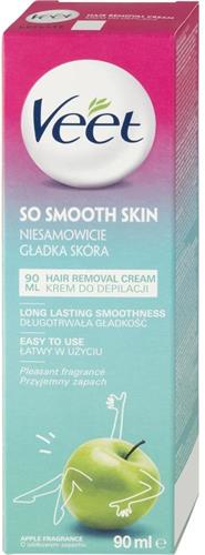 Veet depilační krém na nohy s vůní jablka, 90 ml