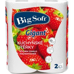 Veľké mäkké kuchynské utierky Gigant 2 ks, 2 vrstvy.