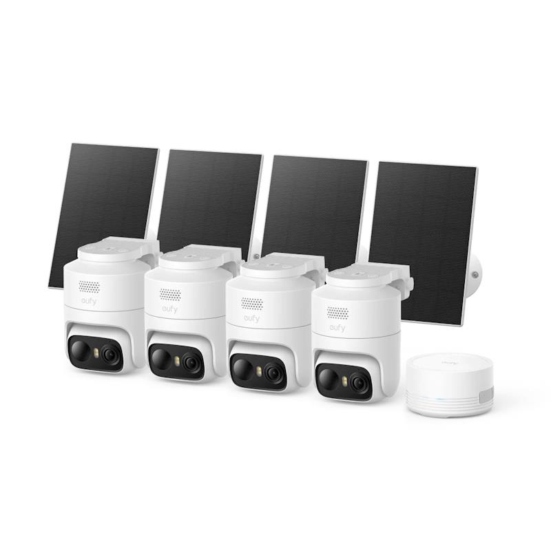 Venkovní kamera se solárním nabíjením Anker eufy C37 (sada 4ks+jednotka HomeBase Mini), 2K bílá
