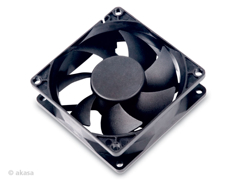 Ventilátor AKASA DFS802512L 8 cm, čierny