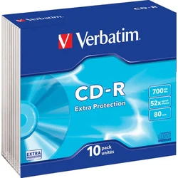 Verbatim CD-R 700MB/80min, 52x, slim, 10ks