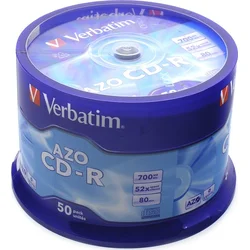 Verbatim CD-R AZO+Crystal 700MB, 80min.,52x 50pack