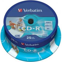 Verbatim CD-R Printable 700MB 52x cake 25 ks