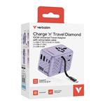 Verbatim Charge 'n' Travel fialový (100 W)