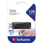 VERBATIM Flash Disk 128GB Store 'n' Go Slider, černá
