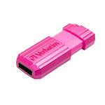 VERBATIM Flash Disk 32GB Hi-Speed Store 'n' Go, Pinstripe, USB 2.0, Hot růžová