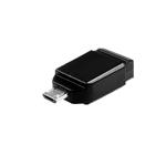 VERBATIM Flash Disk 32GB Store 'n' Stay Nano + micro USB OTG adaptér, USB 2.0, černá
