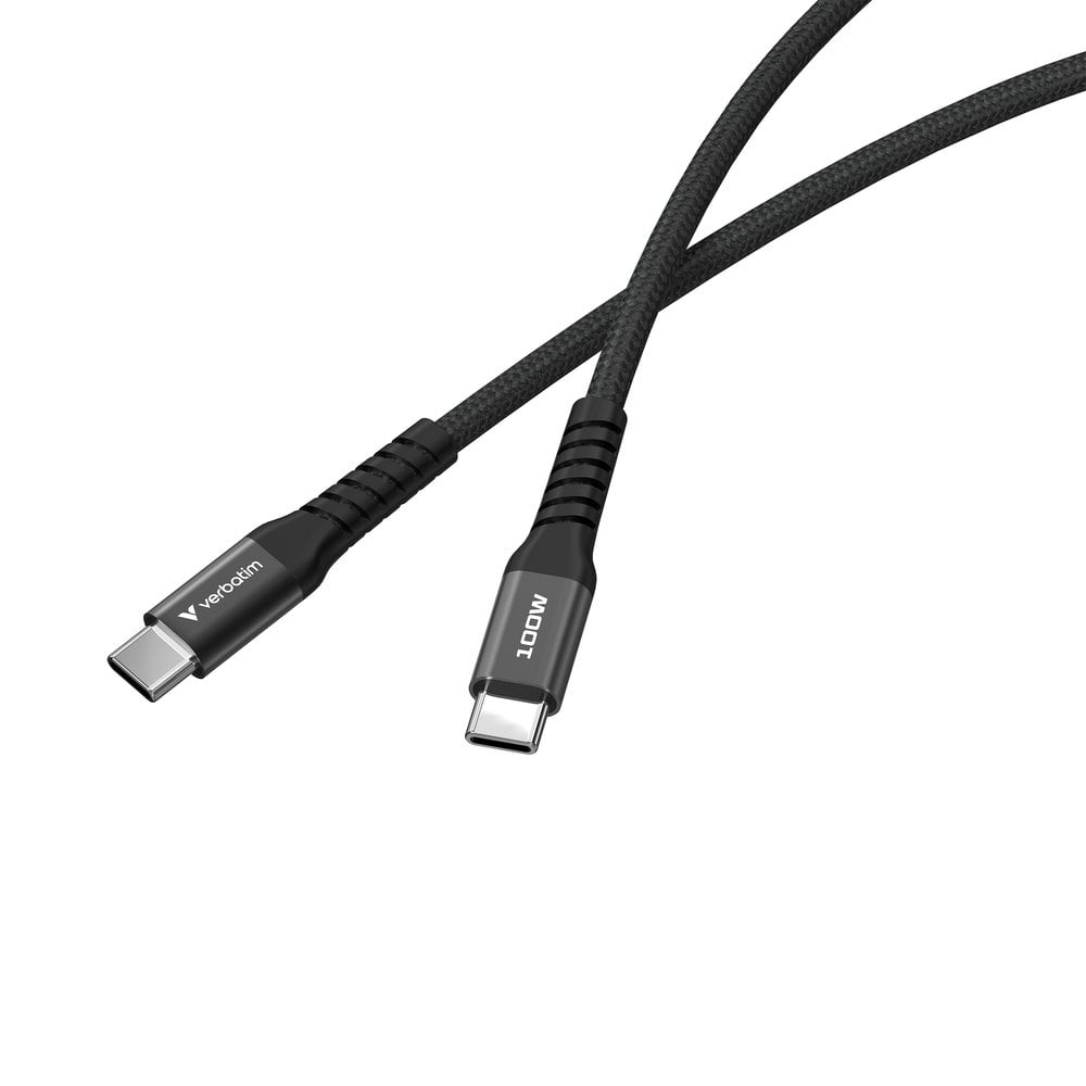 Verbatim USB-C->C magnetický kabel Sync & Charge 100W černý