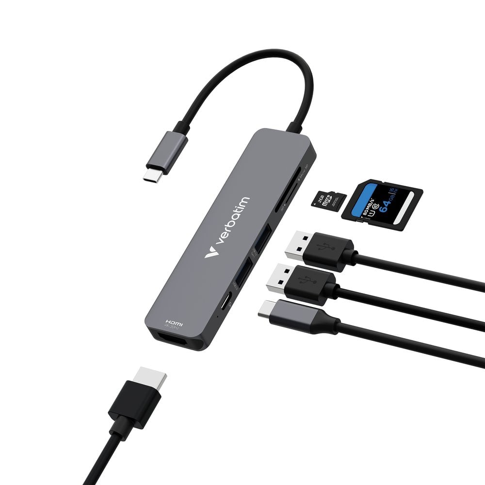 Verbatim USB-C Essentials Multiport Hub 6 Port (Card Reader)