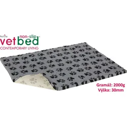 Vetbed protiskluz/Drybed šedá Packy 100 x 75 cm, vlas 30 mm