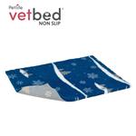 Vetbed protiskluz / Drybed Zimní modrá DELUXE 150 x 100 cm, vlas 30 mm