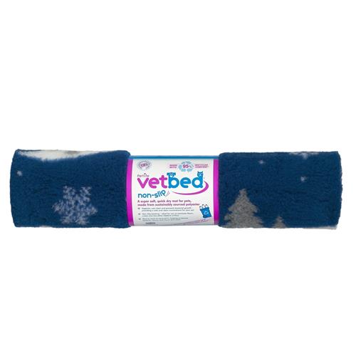 Vetbed protiskluz / Drybed Zimní modrá DELUXE 150 x 100 cm, vlas 30 mm