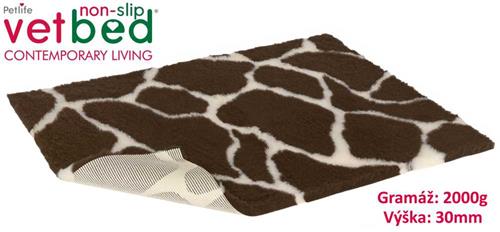 Vetbed protiskluz/Drybed žirafa 100 x 75 cm, vlas 30 mm