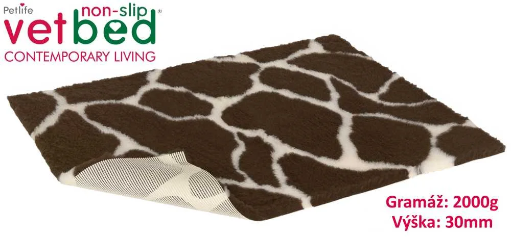 Vetbed protiskluz/Drybed žirafa 100 x 75 cm, vlas 30 mm