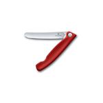 Victorinox Skladací nôž na desiatu Swiss Classic, červený, rovná čepeľ