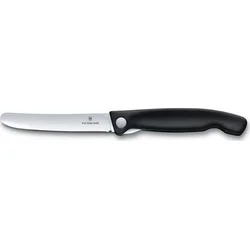 Victorinox Skladací nôž Swiss Classic, čierny, rovná čepeľ