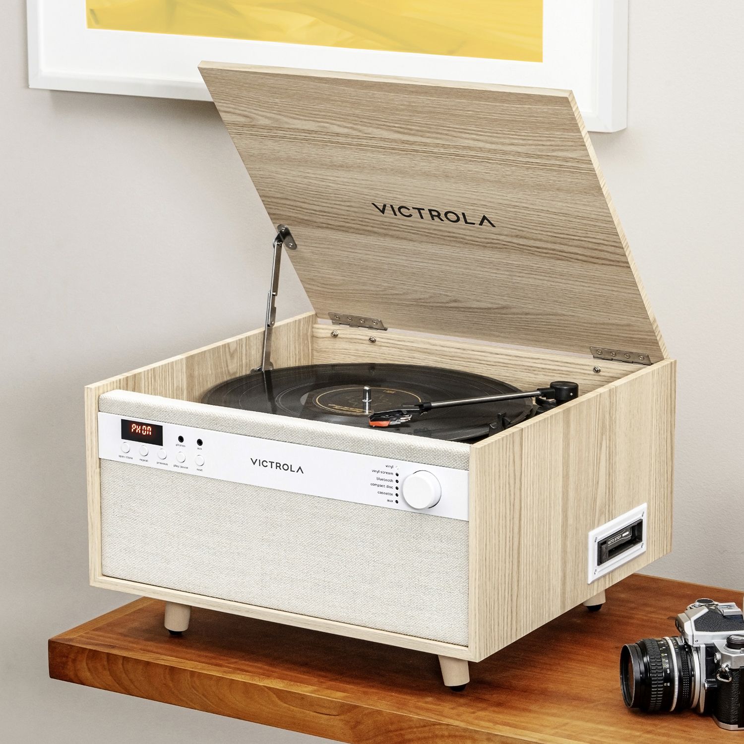 Victrola VTA-820SB-NAT-INT Century 6v1 gramofon béžový