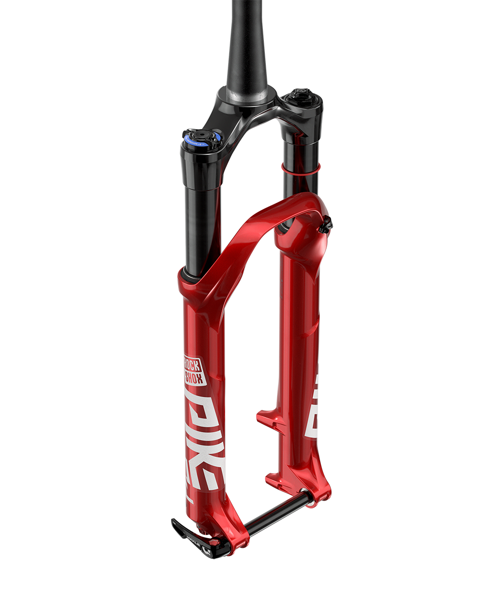 Vidlice RockShox Pike DJ - 26" 15x100 Solo Air 100 Electric Red, zav.z nohy vidlice, Alum A4