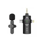 Viking bezdrátový mikrofon s klipem M360, konektor USB-C / Lightning / 3,5 mm jack