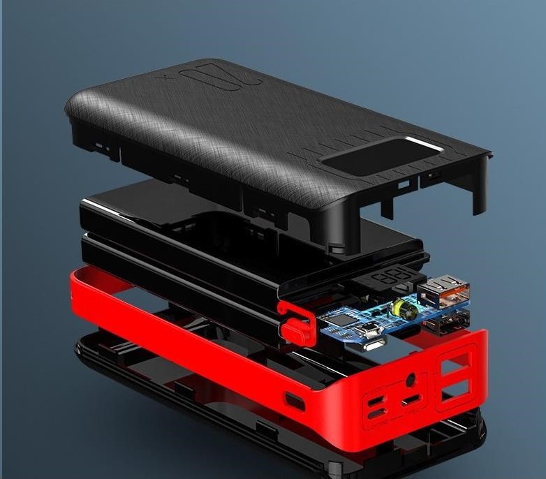 Viking power banka go20, 20000 mAh, černo-červená