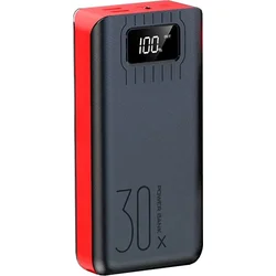 Viking power banka go30, 30000 mAh, černo-červená