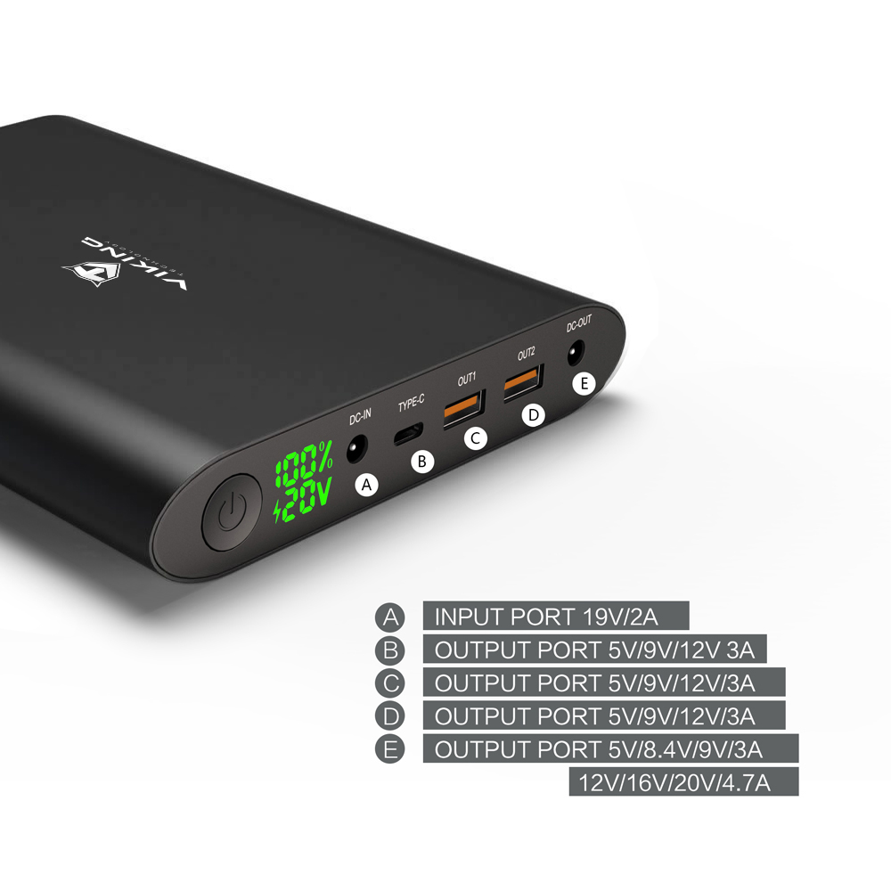Viking Smartech II Quick Charge 3.0 40000mAh čierna VSMTII40B